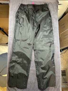Quechua Decathlon Waterproof Rain Pants Black Outdoor Hiking Shell Pants unisex
